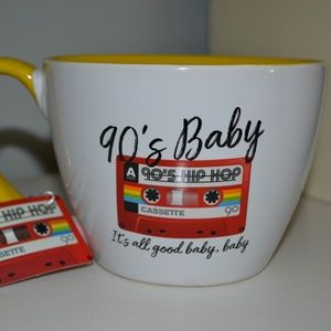 NWT 90's Baby Hip Hop Cassette Mug Coffee Cup